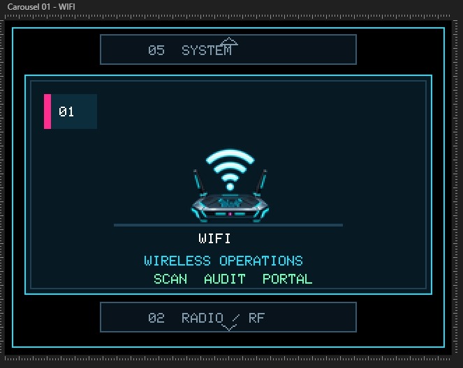 CYBERDECK MINI ESP32 V2 menu principal